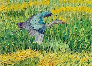 Indigo NEWEST ARTWORK Title Bird Soaring Over